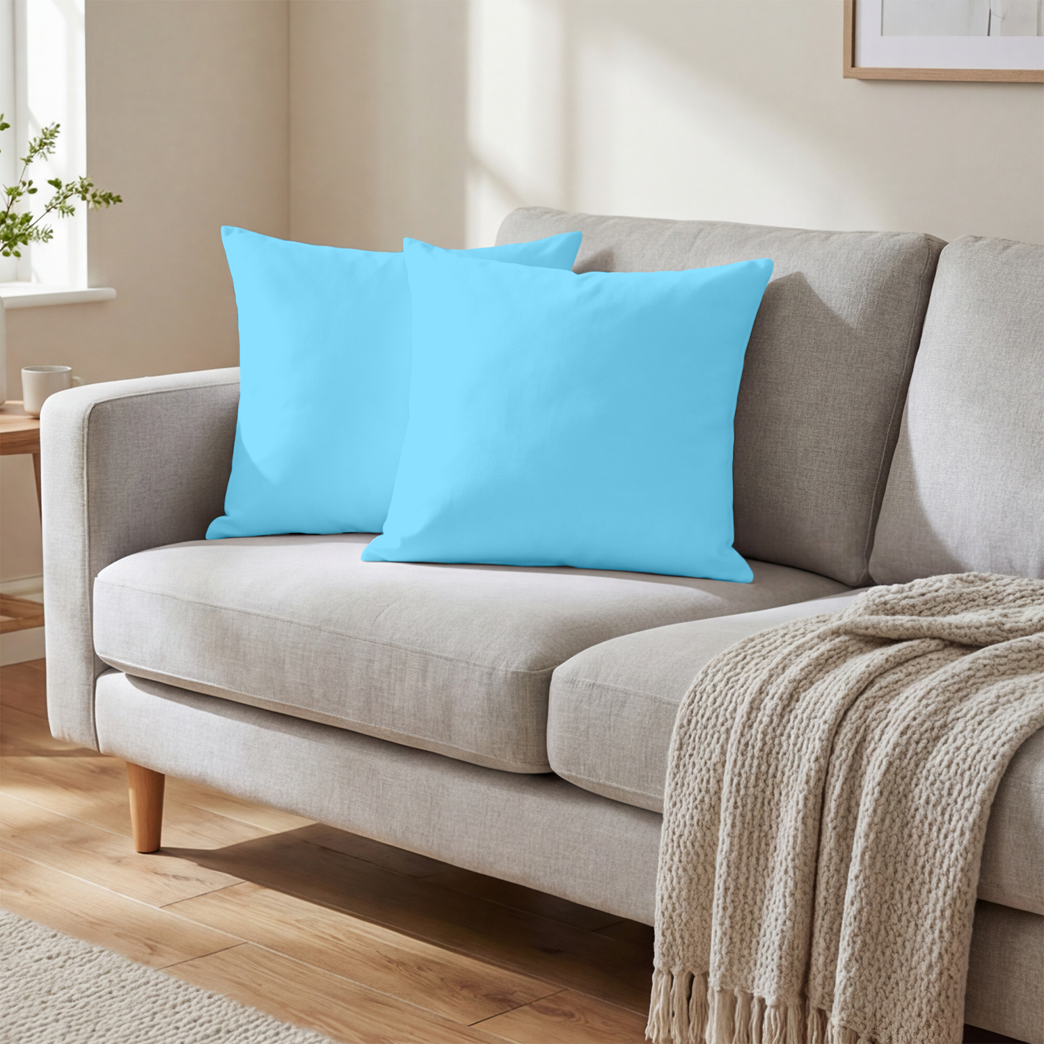 Light Blue Cushion Covers