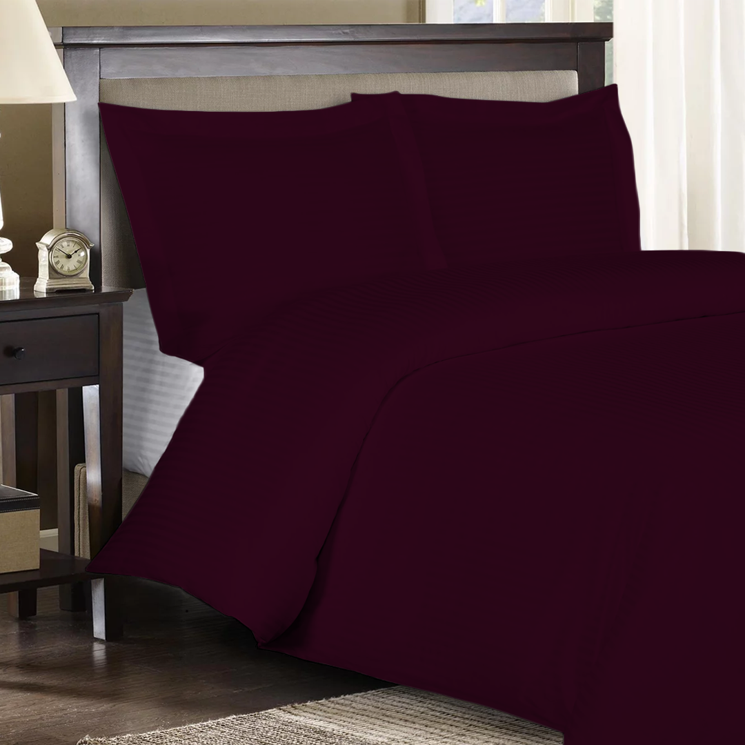 Wine Stripe Duvet Covers