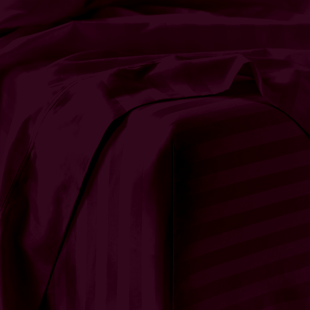 Wine Stripe Bed Sheet Sets