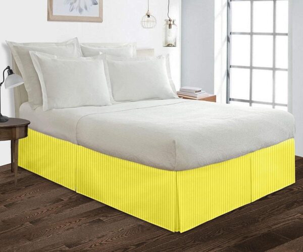Yellow Stripe Bed Skirts