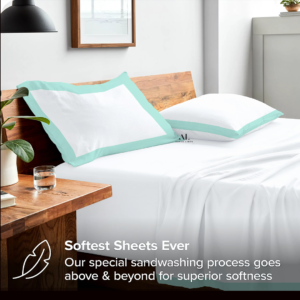 Aqua Blue Dual Tone Bed Sheet Sets