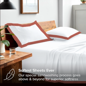 Brick Red Dual Tone Bed Sheet Sets