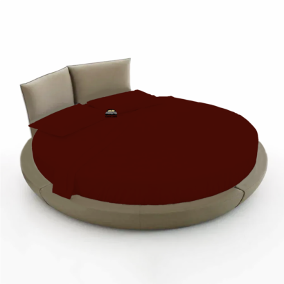 Burgundy Round Bed Sheets