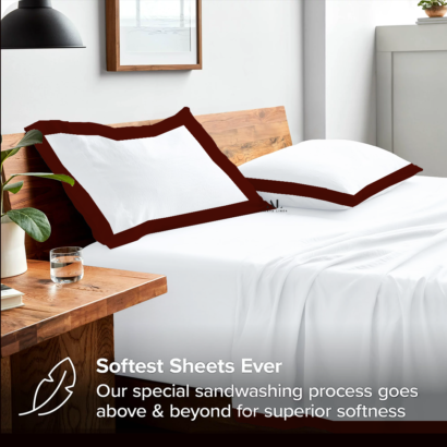 Burgundy Dual Tone Bed Sheet Sets