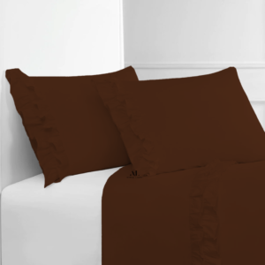 Chocolate Ruffle Bed Sheets