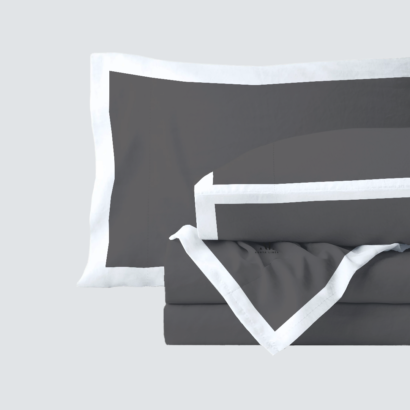 Dark Grey and White Dual Tone Bed Sheet Sets