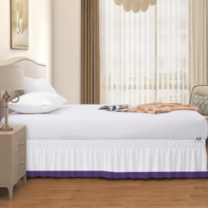 Purple Dual Tone Wrap Around Bed Skirts