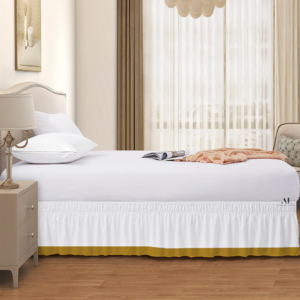 Gold Dual Tone Wrap Around Bed Skirts