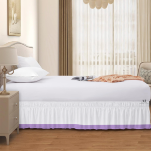 Lilac Dual Tone Wrap Around Bed Skirts