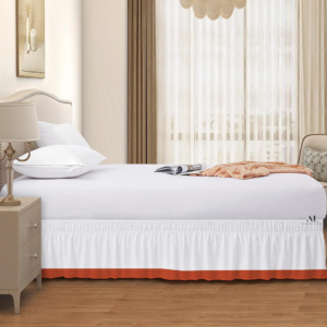 Orange Dual Tone Wrap Around Bed Skirts