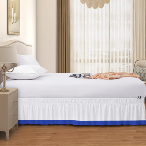 Royal Blue Dual Tone Wrap Around Bed Skirts