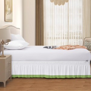 Sage Green Dual Tone Wrap Around Bed Skirts