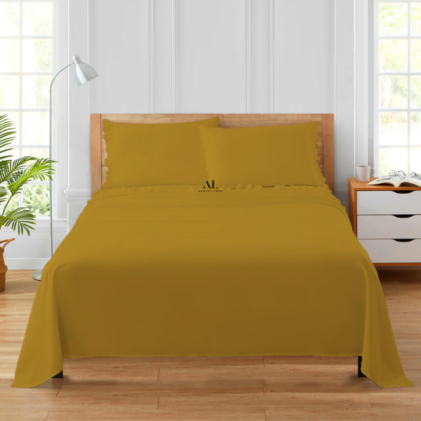 Gold Ruffle Bed Sheets