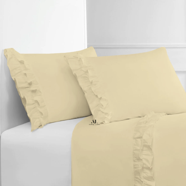 Ivory Ruffle Bed Sheets