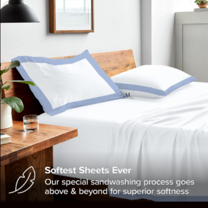 Light Blue Dual Tone Bed Sheet Sets