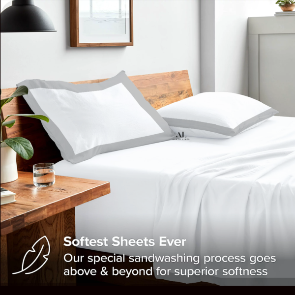 Light Grey Dual Tone Bed Sheet Sets