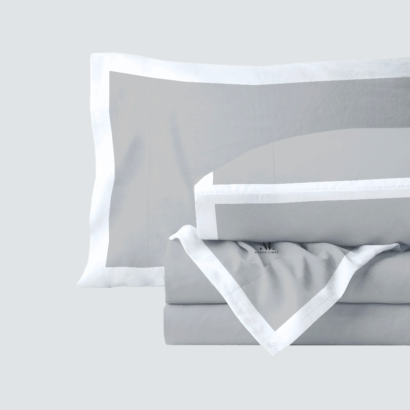 Light Grey and White Dual Tone Bed Sheet Sets