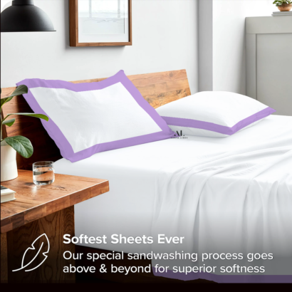 Lilac Dual Tone Bed Sheet Sets