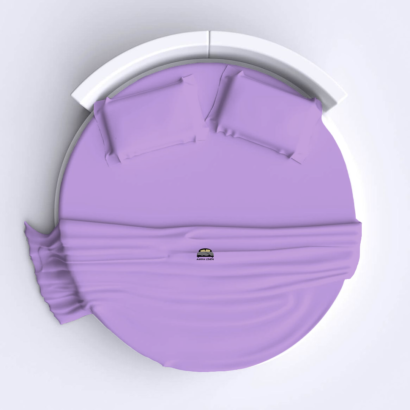 Lilac Round Bed Sheets