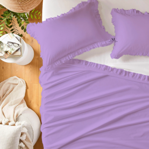 Lilac Ruffle Bed Sheets