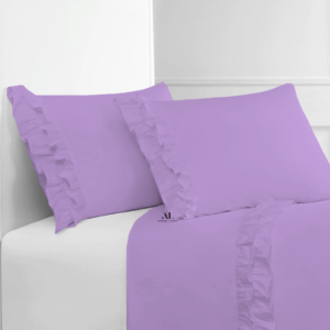 Lilac Ruffle Bed Sheets