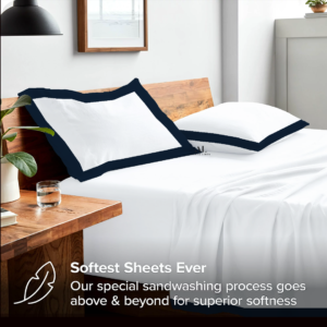 Navy Blue Dual Tone Bed Sheet Sets