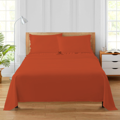 Orange Ruffle Bed Sheets
