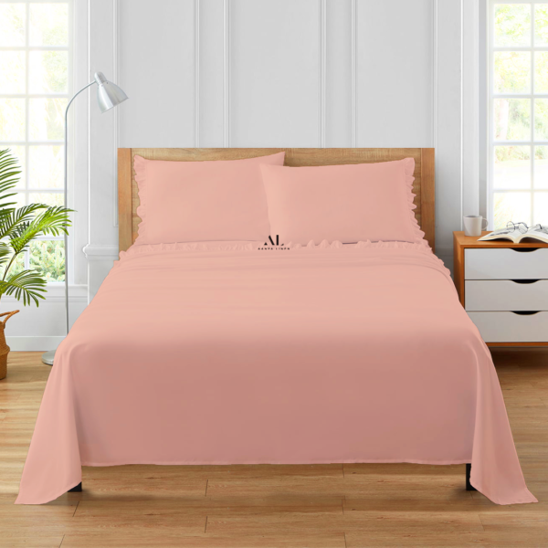 Peach Ruffle Bed Sheets
