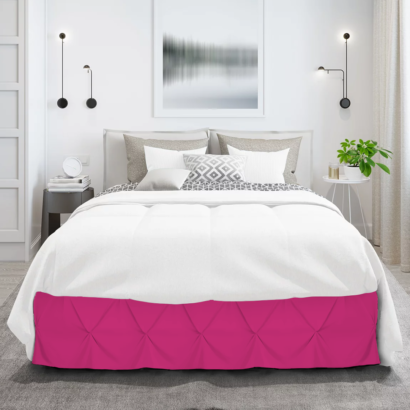 Hot Pink Pinch Bed Skirts