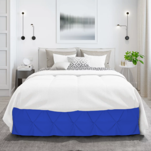 Royal Blue Pinch Bed Skirts