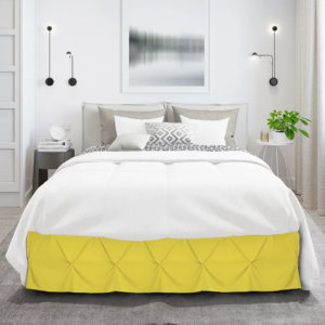 Yellow Pinch Bed Skirts
