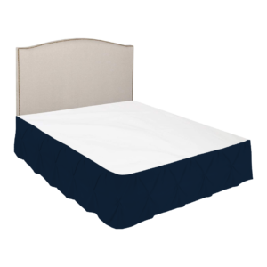 Navy Blue Pinch Bed Skirts