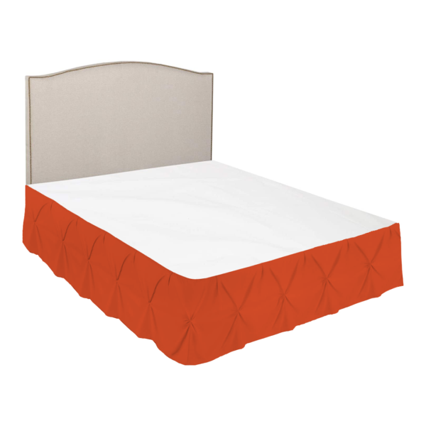 Orange Pinch Bed Skirts