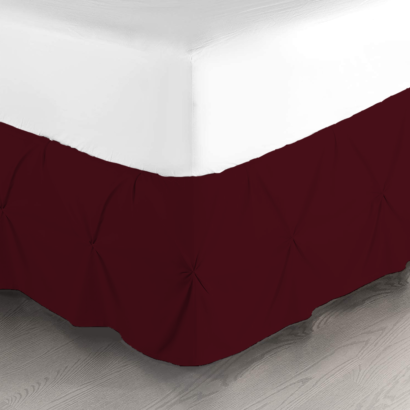 Wine Pinch Bed Skirts