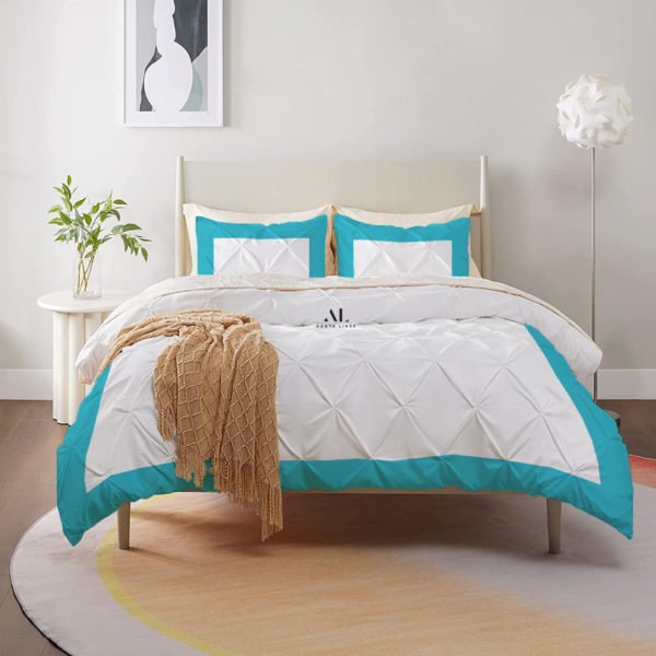 Turquoise Dual Tone Pinch Duvet Covers