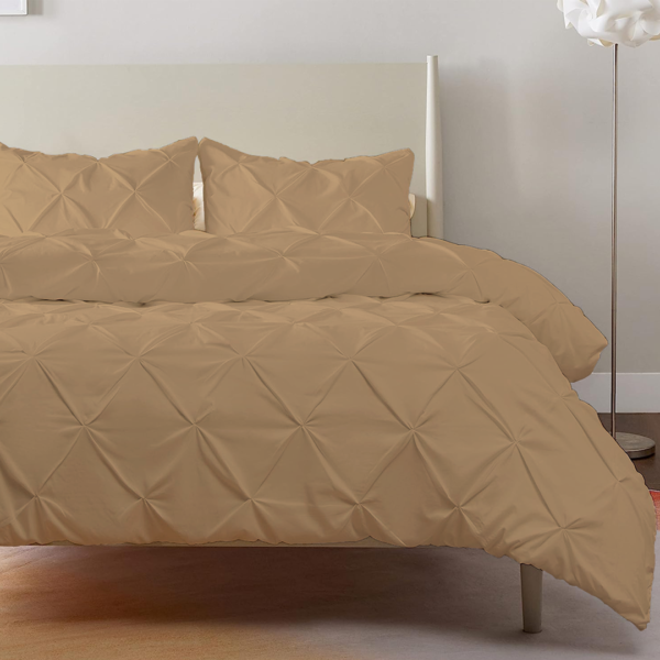 Taupe Pinch Duvet Cover