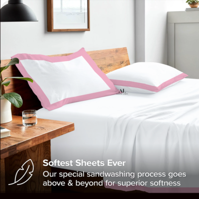 Pink Dual Tone Bed Sheet Sets