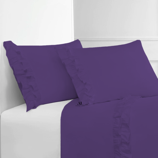 Purple Ruffle Bed Sheets