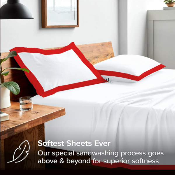 Red Dual Tone Bed Sheet Sets