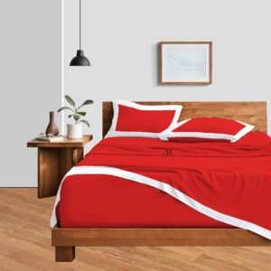 Red and White Dual Tone Bed Sheet Sets