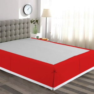 Red and White Dual Tone Bed Skirts