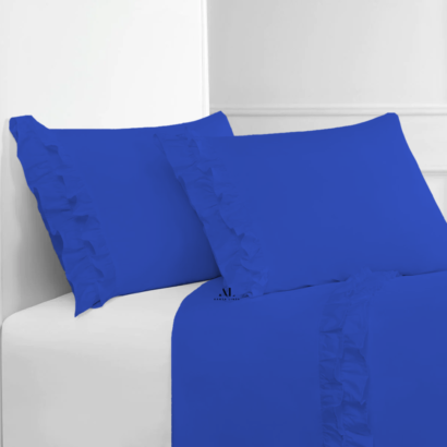 Royal Blue Ruffle Bed Sheets