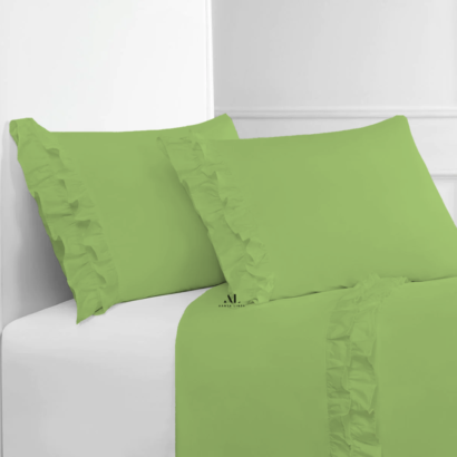 Sage Green Ruffle Bed Sheets
