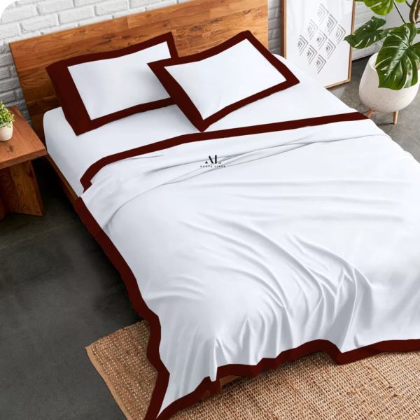 Burgundy Dual Tone Bed Sheets