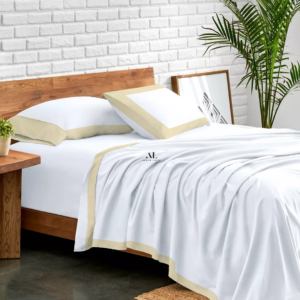 Ivory Dual Tone Bed Sheets