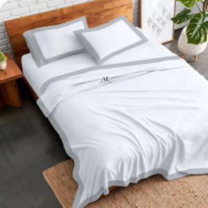 Light Grey Dual Tone Bed Sheets