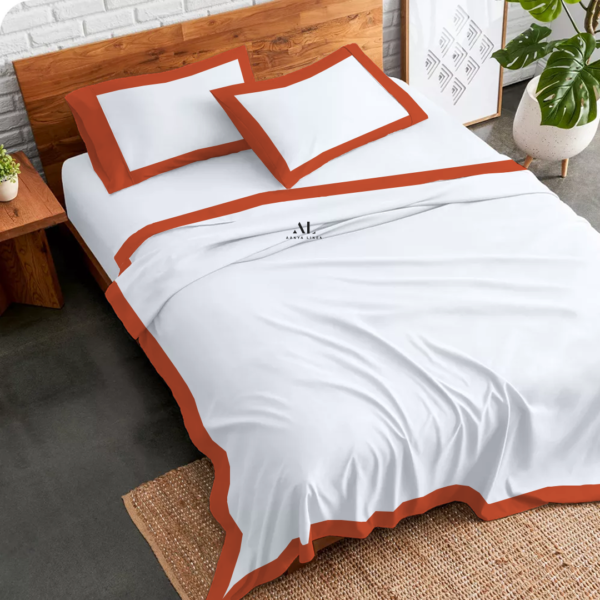 Orange Dual Tone Bed Sheets