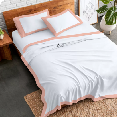 Peach Dual Tone Bed Sheets