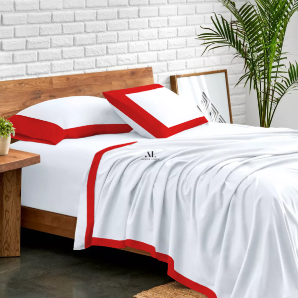 Red Dual Tone Bed Sheets