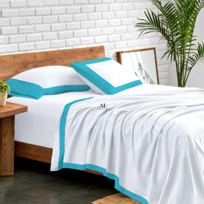 Turquoise Dual Tone Bed Sheets